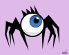 Vector graphic image by Mike Martinet of an eyeball on eight spider legs